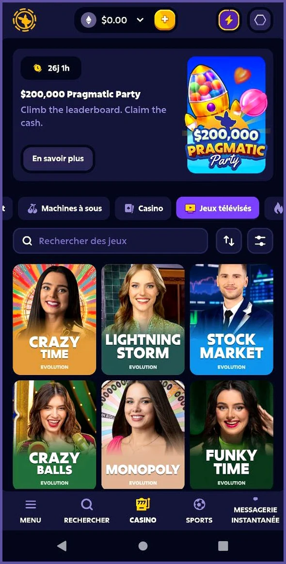 Découvrez les shows interactifs dans le casino en direct